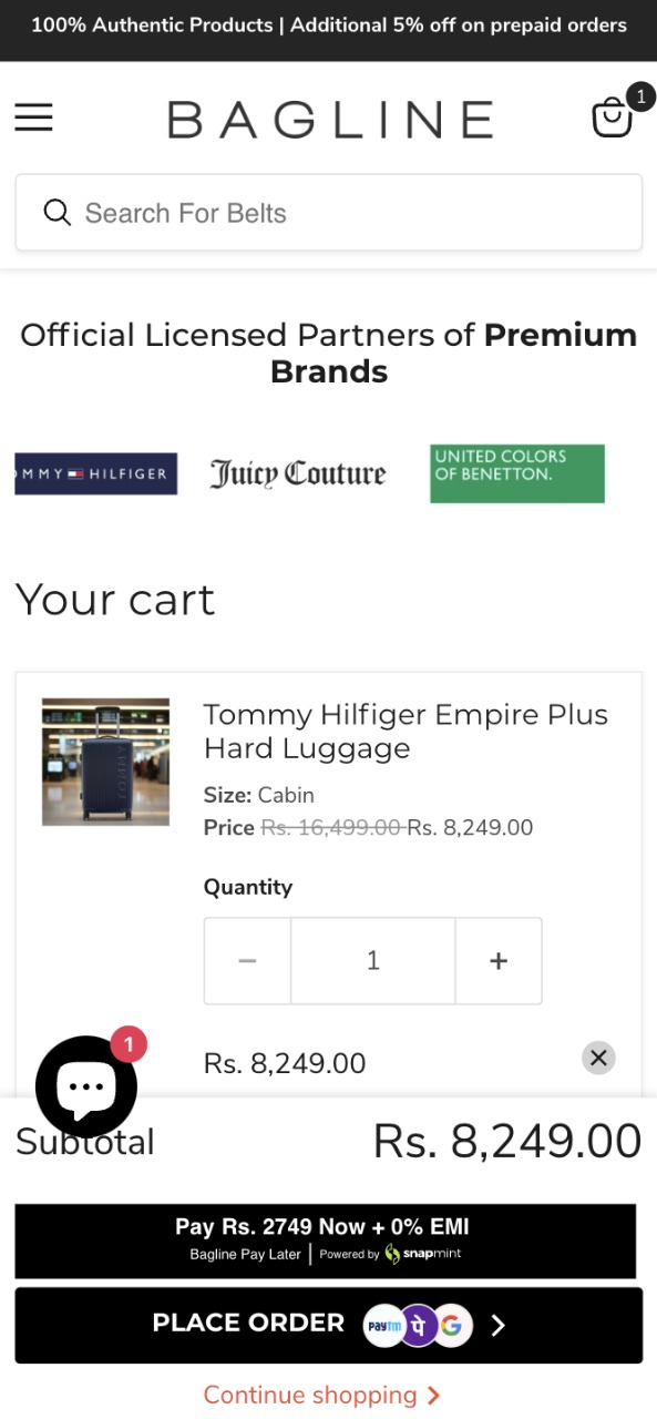 After Cart Page